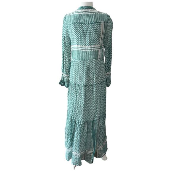 Vintage Ibiza Long Sleeve Cotton Maxi Dress Free Size - Picture 14 of 14